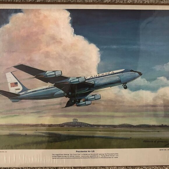 Vintage Charles Hubbell Art Print Lithographs Airplanes Set of 3 NIP - Picture 3 of 9